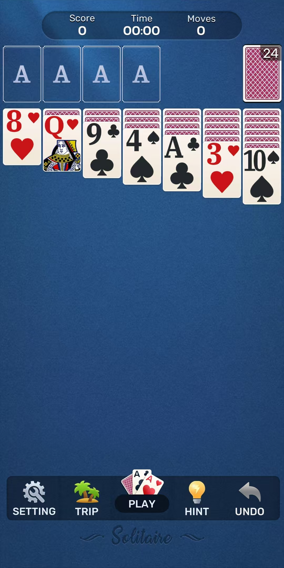 Solitaire Now game screen